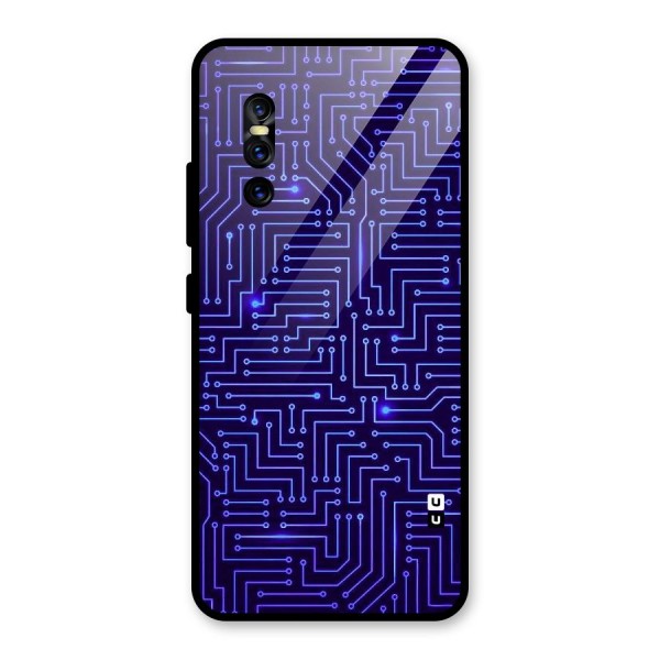 Dotting Lines Glass Back Case for Vivo V15 Pro