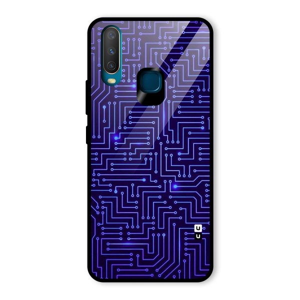 Dotting Lines Glass Back Case for Vivo Y12