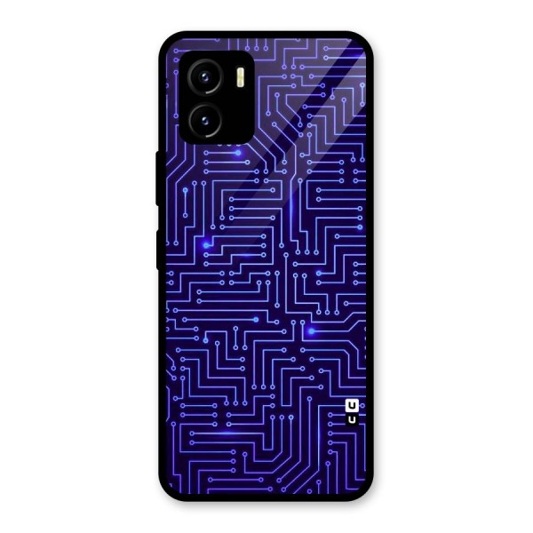 Dotting Lines Glass Back Case for Vivo Y15s