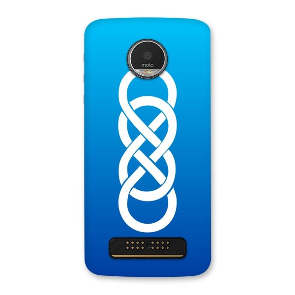 Double Infinity Blue Back Case for Moto Z Play