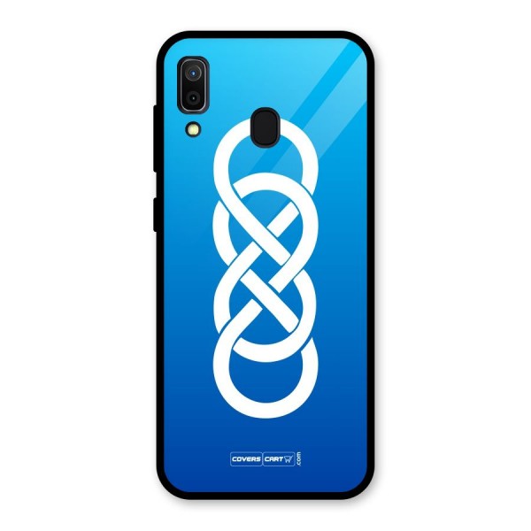 Double Infinity Blue Glass Back Case for Galaxy A30