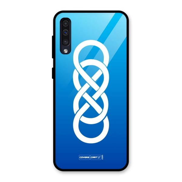 Double Infinity Blue Glass Back Case for Galaxy A50s