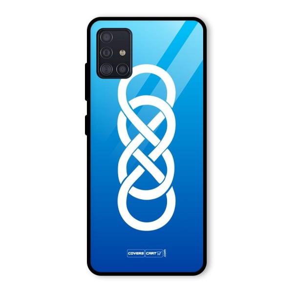 Double Infinity Blue Glass Back Case for Galaxy A51