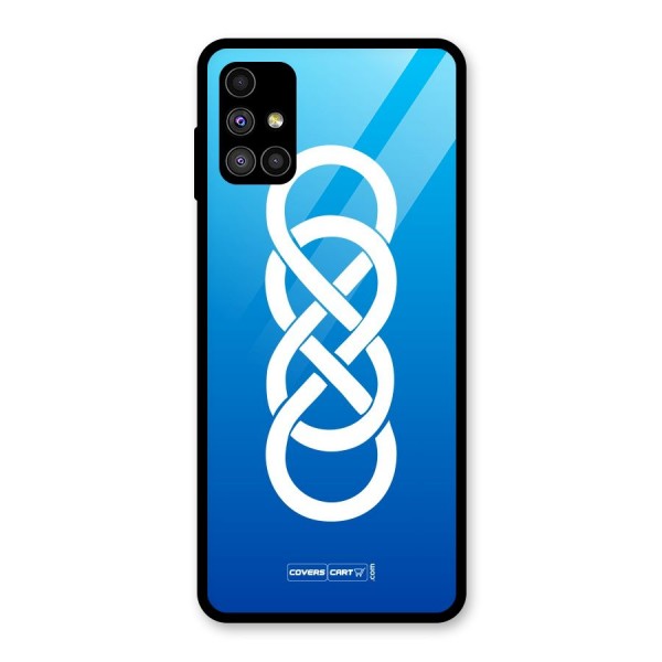 Double Infinity Blue Glass Back Case for Galaxy M51