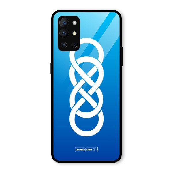 Double Infinity Blue Glass Back Case for OnePlus 9R