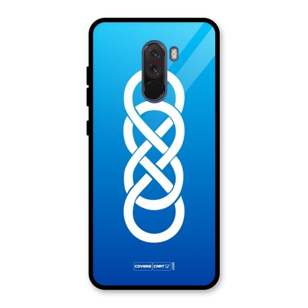 Double Infinity Blue Glass Back Case for Poco F1