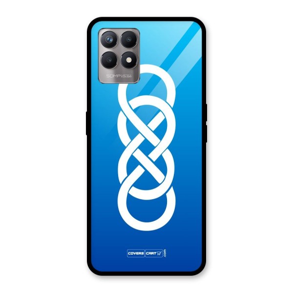 Double Infinity Blue Glass Back Case for Realme 8i