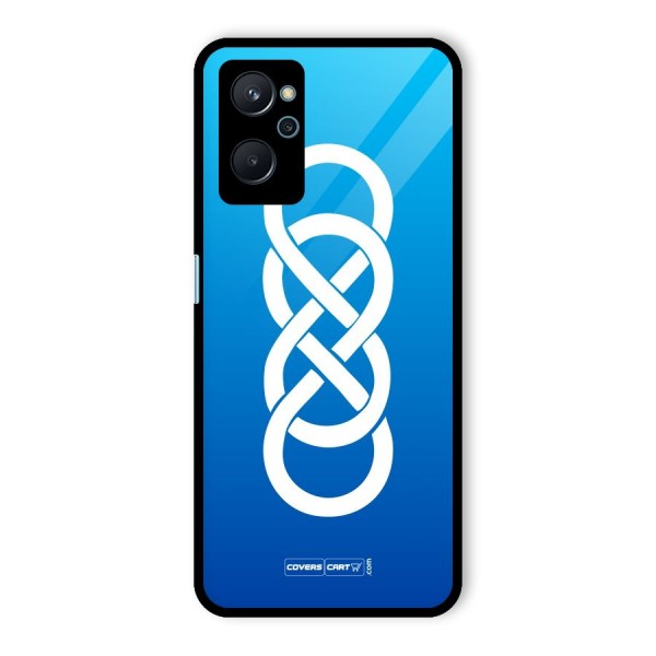 Double Infinity Blue Glass Back Case for Realme 9i