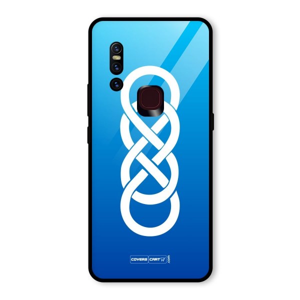 Double Infinity Blue Glass Back Case for Vivo V15