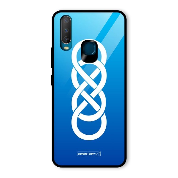 Double Infinity Blue Glass Back Case for Vivo Y12