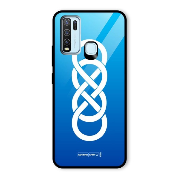 Double Infinity Blue Glass Back Case for Vivo Y30