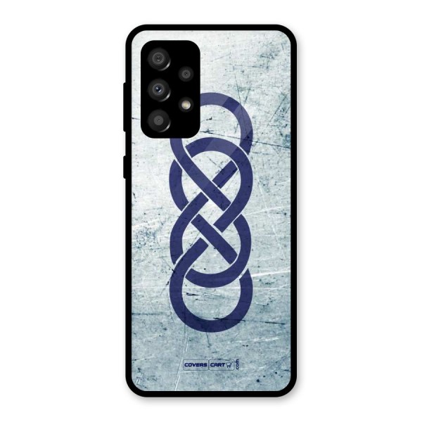 Double Infinity Rough Glass Back Case for Galaxy A32