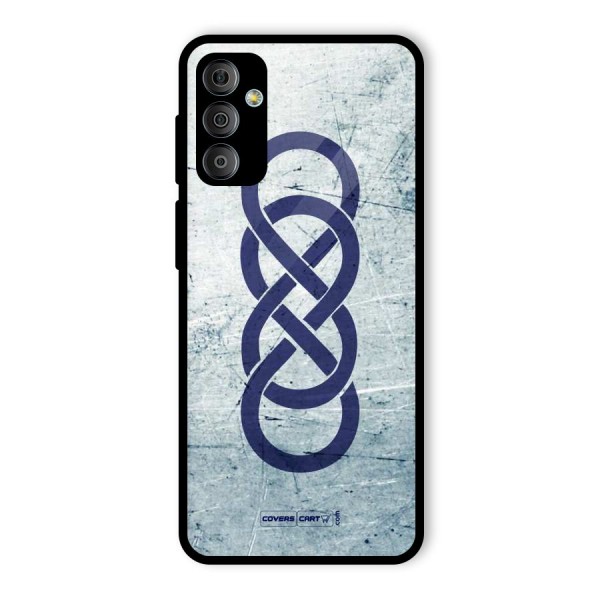 Double Infinity Rough Glass Back Case for Galaxy F23
