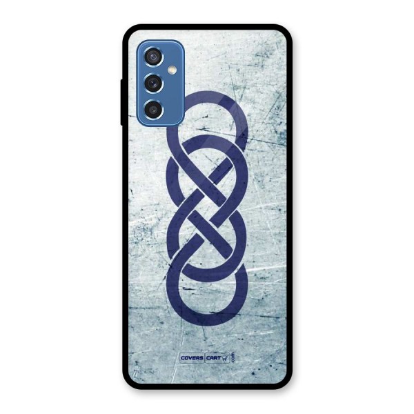Double Infinity Rough Glass Back Case for Galaxy M52 5G