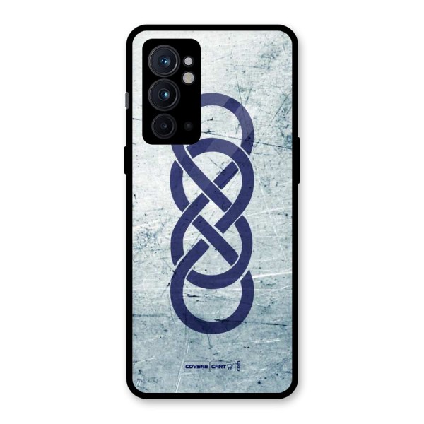 Double Infinity Rough Glass Back Case for OnePlus 9RT 5G