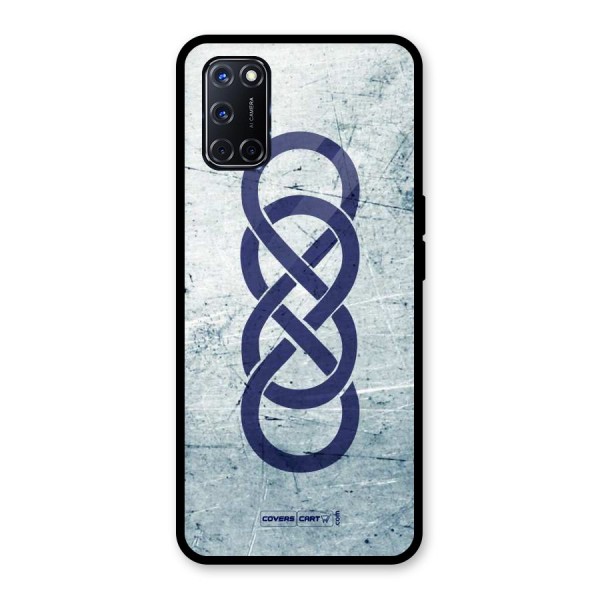 Double Infinity Rough Glass Back Case for Oppo A52