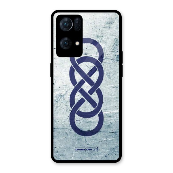 Double Infinity Rough Glass Back Case for Oppo Reno7 Pro 5G