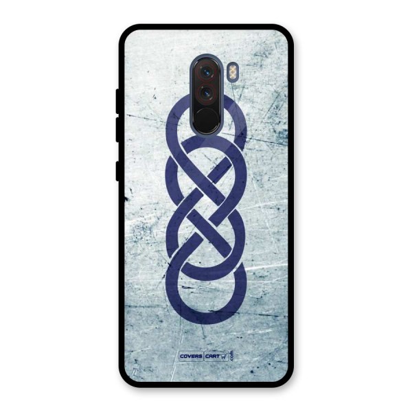 Double Infinity Rough Glass Back Case for Poco F1