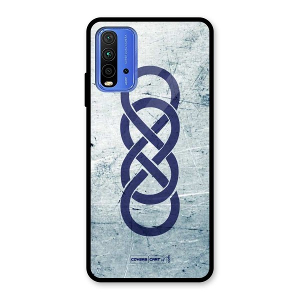 Double Infinity Rough Glass Back Case for Redmi 9 Power
