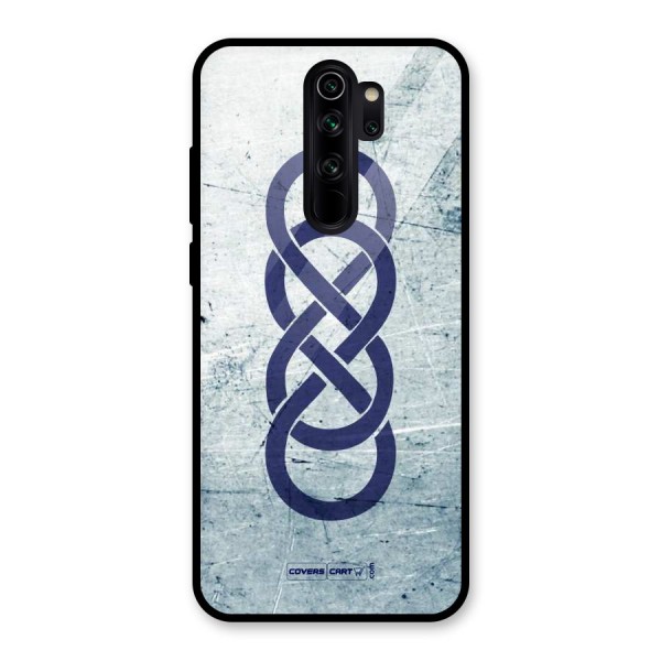 Double Infinity Rough Glass Back Case for Redmi Note 8 Pro