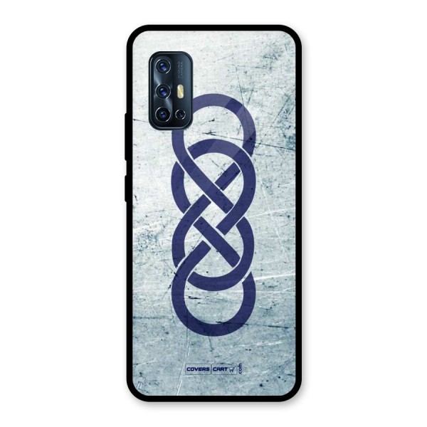 Double Infinity Rough Glass Back Case for Vivo V17