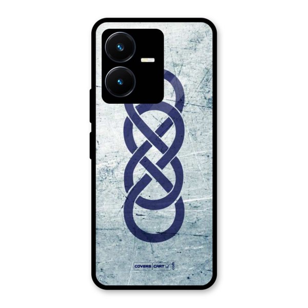Double Infinity Rough Glass Back Case for Vivo Y22