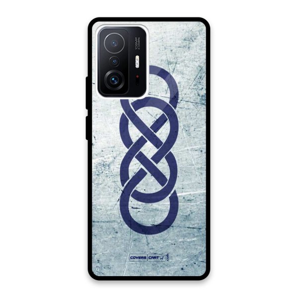 Double Infinity Rough Glass Back Case for Xiaomi 11T Pro