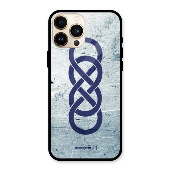 Double Infinity Rough Glass Back Case for iPhone 13 Pro Max