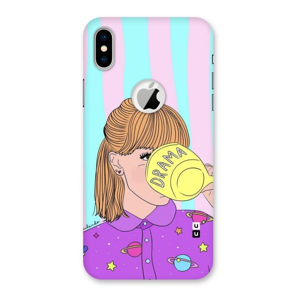 Drama Cup Back Case for iPhone XS Logo Cut