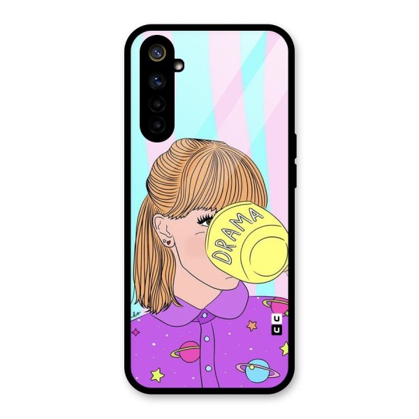 Drama Cup Glass Back Case for Realme 6