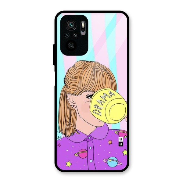 Drama Cup Glass Back Case for Redmi Note 10