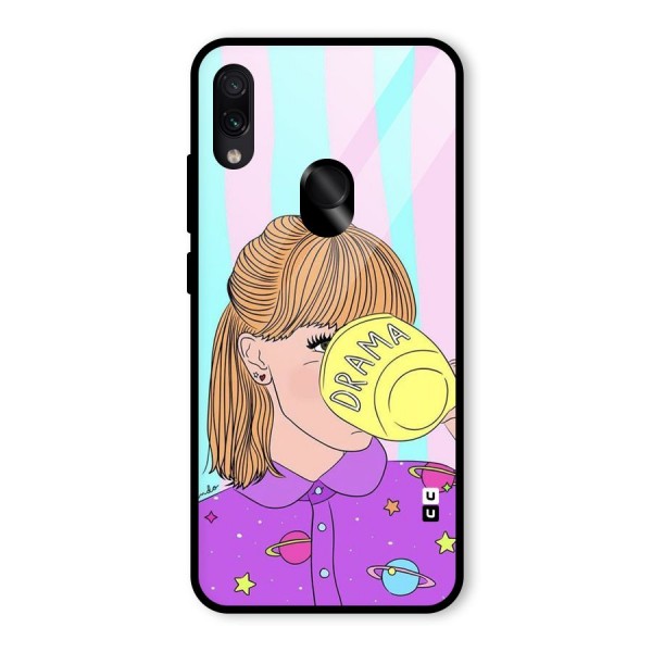 Drama Cup Glass Back Case for Redmi Note 7