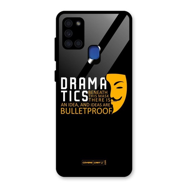 Dramatics Glass Back Case for Galaxy A21s