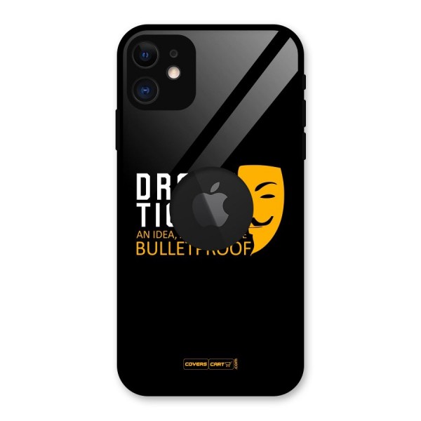 Dramatics Glass Back Case for iPhone 11 Logo Cut