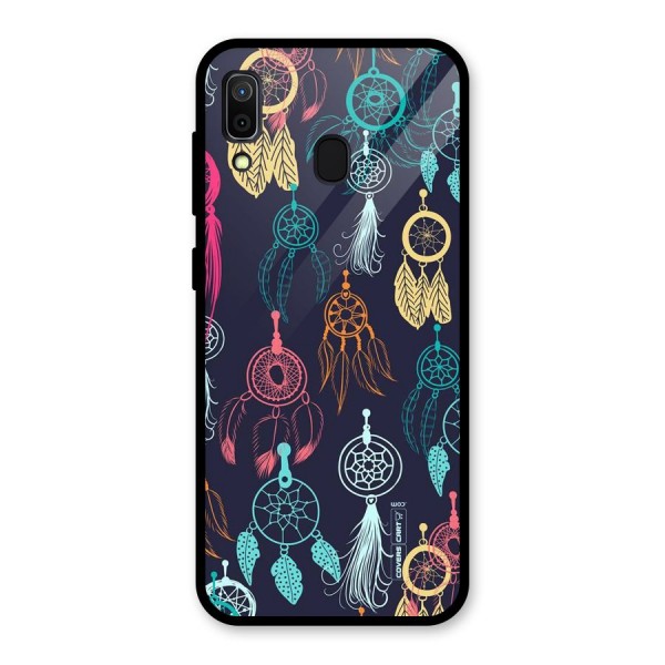 Dream Catcher Pattern Glass Back Case for Galaxy A30