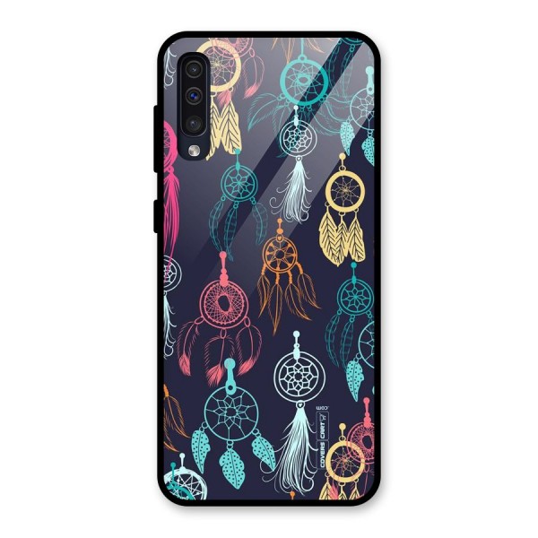 Dream Catcher Pattern Glass Back Case for Galaxy A50s