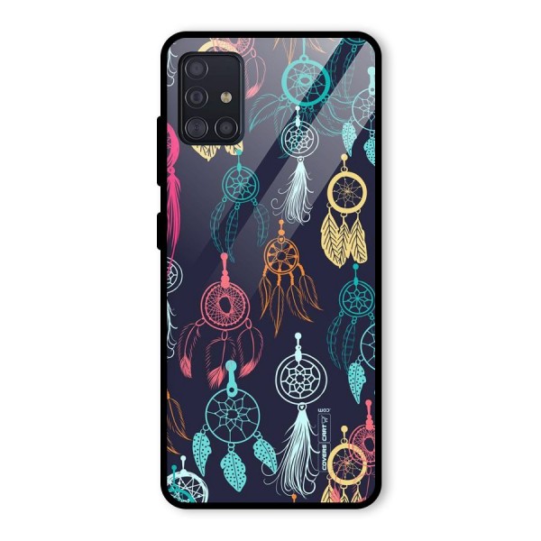 Dream Catcher Pattern Glass Back Case for Galaxy A51