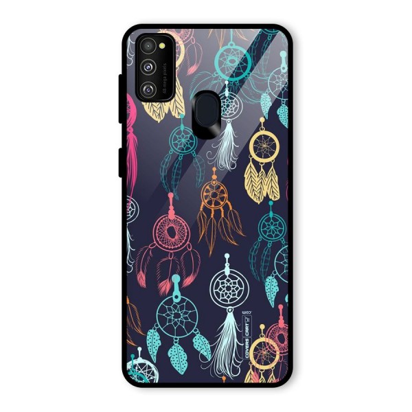 Dream Catcher Pattern Glass Back Case for Galaxy M21