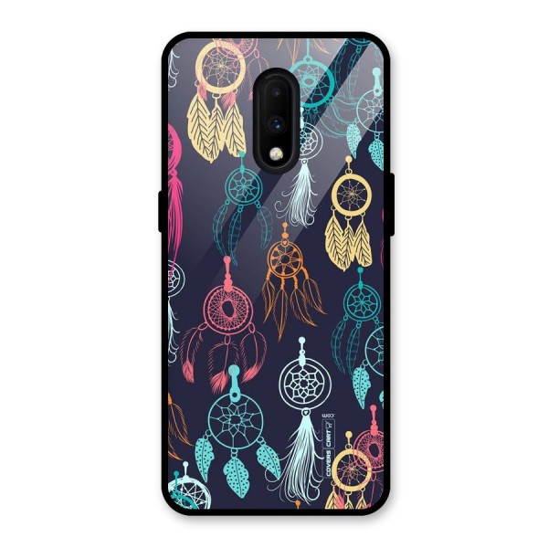 Dream Catcher Pattern Glass Back Case for OnePlus 7