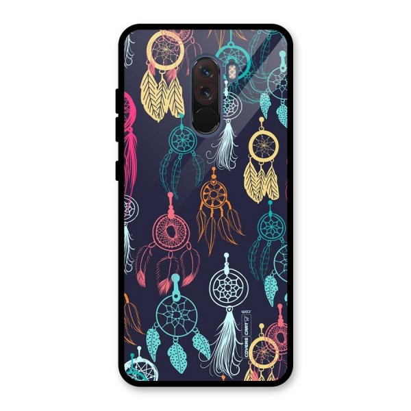 Dream Catcher Pattern Glass Back Case for Poco F1