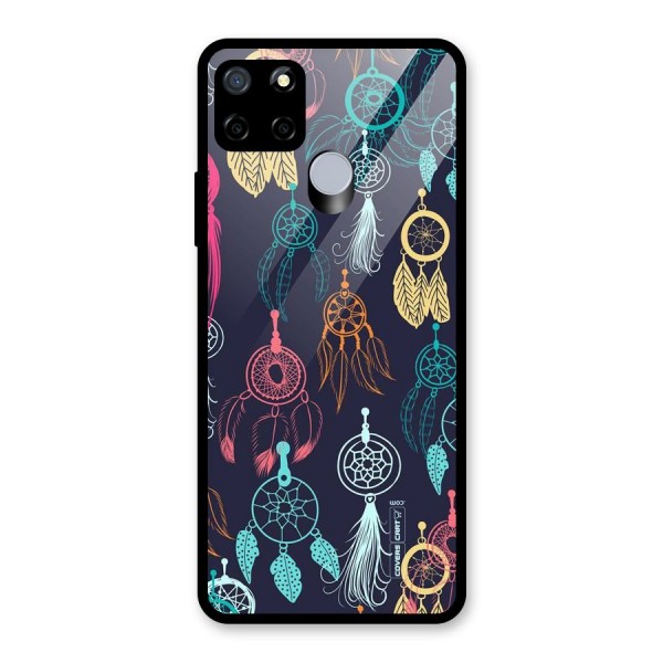 Dream Catcher Pattern Glass Back Case for Realme C15