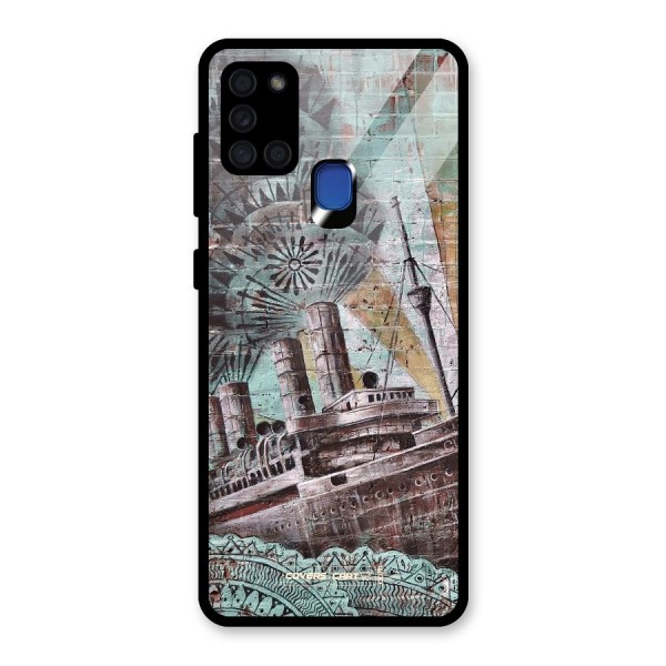 Dream Ship Glass Back Case for Galaxy A21s