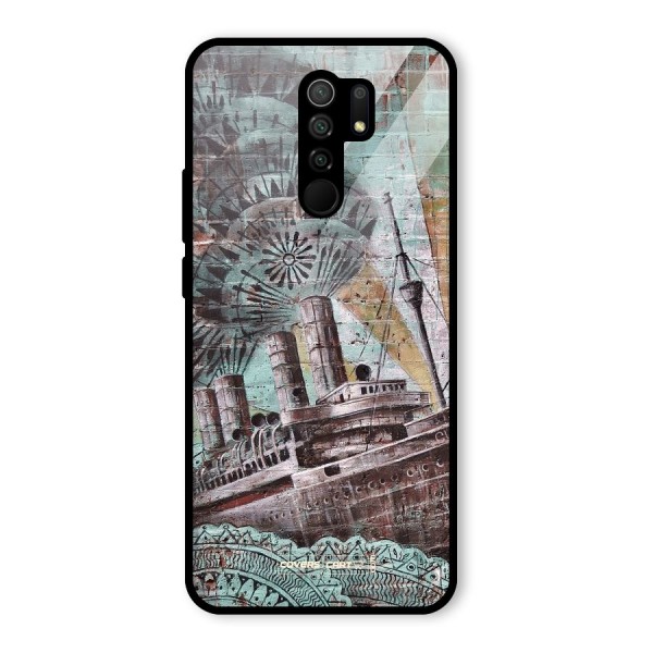 Dream Ship Glass Back Case for Redmi 9 Prime