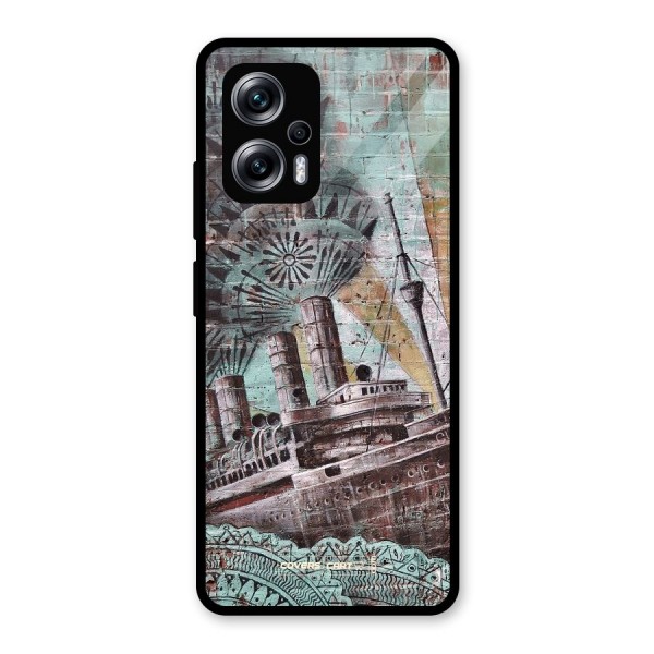 Dream Ship Glass Back Case for Redmi K50i