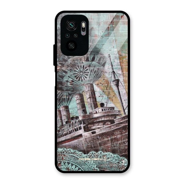 Dream Ship Glass Back Case for Redmi Note 10