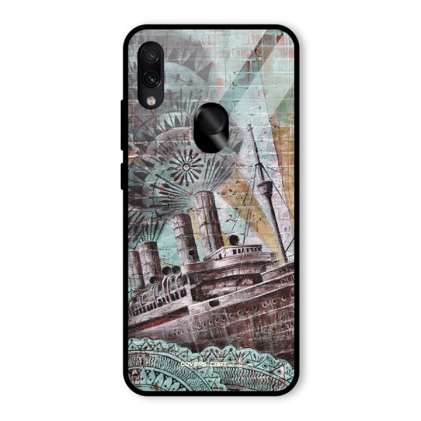 Dream Ship Glass Back Case for Redmi Note 7