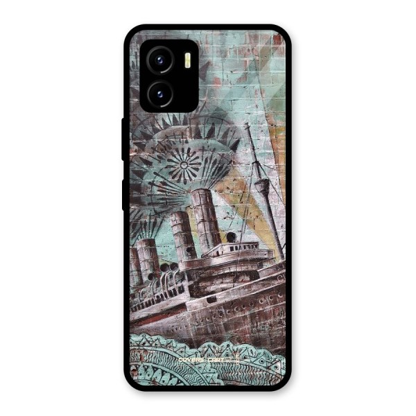 Dream Ship Glass Back Case for Vivo Y15s