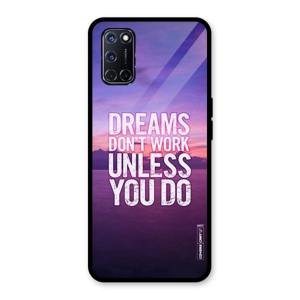 Dreams Work Glass Back Case for Oppo A52