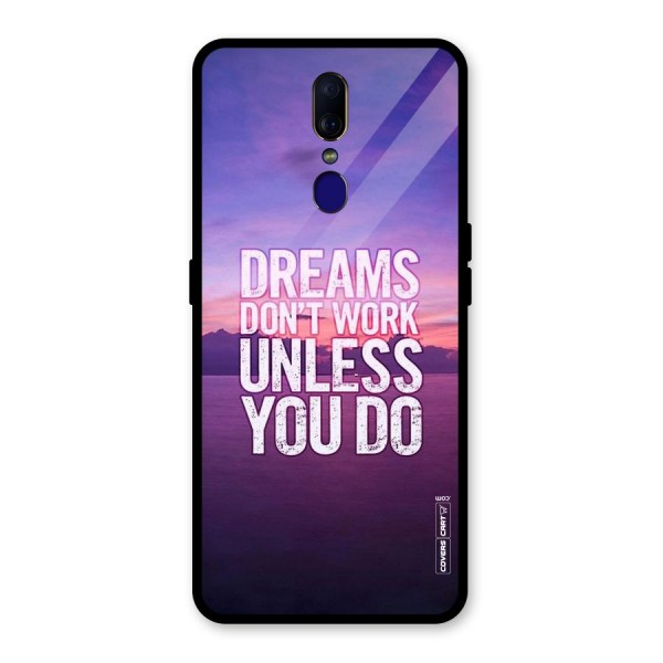 Dreams Work Glass Back Case for Oppo F11