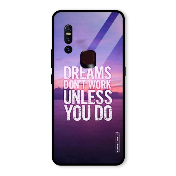 Dreams Work Glass Back Case for Vivo V15